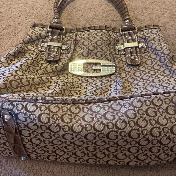 Guess large brown shoulder bag - Picture 3 of 8